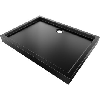 Mexen Flow+ obdĺžniková sprchová vanička 80 x 70 cm, matná čierna - 46R707080H