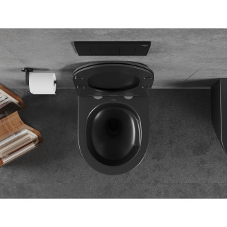 WC misa Mexen Lena Rimless Tornado, matne čierna - 3322XX85T