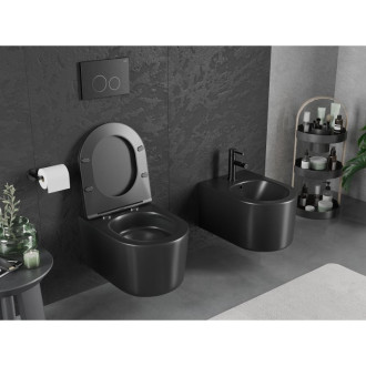 WC misa Mexen Sofia Rimless Tornado, matne čierna - 3354XX85T