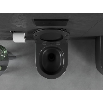 WC misa Mexen Sofia Rimless Tornado, matne čierna - 3354XX85T