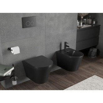 WC misa Mexen Rico Rimless Tornado, matne čierna - 3372XX85T