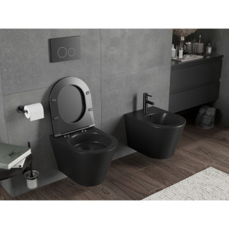 WC misa Mexen Rico Rimless Tornado, matne čierna - 3372XX85T