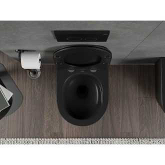 WC misa Mexen Rico Rimless Tornado, matne čierna - 3372XX85T