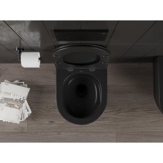 WC misa Mexen Carmen Rimless Tornado, matne čierna - 3388XX85T