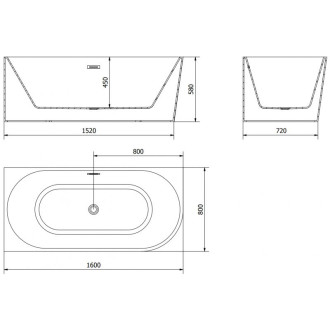 Voľne stojaca rohová vaňa Mexen Mia ľavá 160 x 80 cm, biela, biely prepad - 52691608000L-20