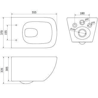 WC misa Mexen Timo Rimless Tornado, lesklá biela - 3365XX00T