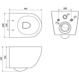 WC misa Mexen Lena Rimless Tornado s úzkym sedadlom s tlmeným dovieraním, duroplast, lesklá biela - 30224000T