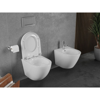 WC misa Mexen Lena Rimless Tornado s tlmeným dovieraním sedátka, tvrdá, duroplast, lesklá biela - 30220200T