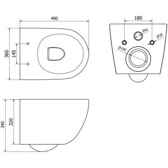 WC misa Mexen Lena Rimless Tornado s úzkym sedadlom s tlmeným dovieraním, duroplast, lesklá biela - 30220300T