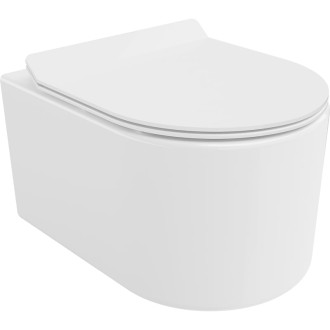 WC misa Mexen Sofia Rimless Tornado s úzkym sedadlom s tlmeným dovieraním, duroplast, lesklá biela - 30540100T