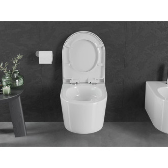WC misa Mexen Sofia Rimless Tornado s tlmeným dovieraním sedátka, tvrdá, duroplast, lesklá biela - 30540200T