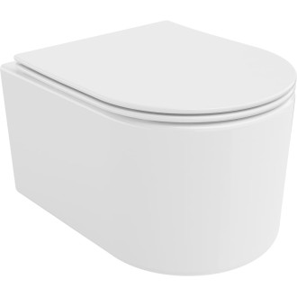 WC misa Mexen Sofia Rimless Tornado s úzkym sedadlom s tlmeným dovieraním, duroplast, lesklá biela - 30540400T
