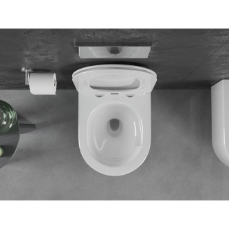 WC misa Mexen Sofia Rimless Tornado s úzkym sedadlom s tlmeným dovieraním, duroplast, lesklá biela - 30540400T