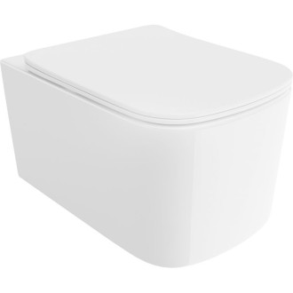 WC misa Mexen Vivo Rimless Tornado s úzkym sedadlom s tlmeným dovieraním, duroplast, lesklá biela - 30610200T