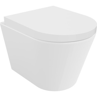 WC misa Mexen Rico Rimless Tornado s tlmeným dovieraním sedátka, tvrdá, duroplast, lesklá biela - 30720200T