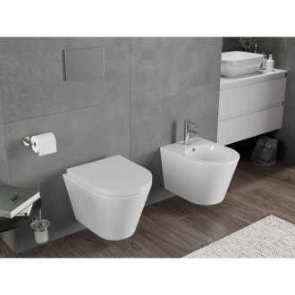 WC misa Mexen Rico Rimless Tornado s tlmeným dovieraním sedátka, tvrdá, duroplast, lesklá biela - 30720200T