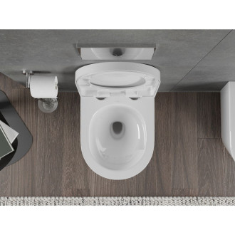 WC misa Mexen Rico Rimless Tornado s tlmeným dovieraním sedátka, tvrdá, duroplast, lesklá biela - 30720200T