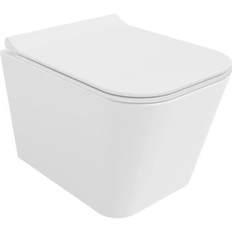 WC misa Mexen Teo Rimless Tornado s úzkym sedadlom s tlmeným dovieraním, duroplast, lesklá biela - 30850700T
