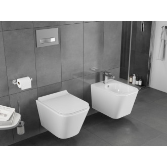 WC misa Mexen Teo Rimless Tornado s úzkym sedadlom s tlmeným dovieraním, duroplast, lesklá biela - 30850700T