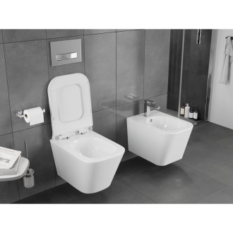 WC misa Mexen Teo Rimless Tornado s úzkym sedadlom s tlmeným dovieraním, duroplast, lesklá biela - 30850700T