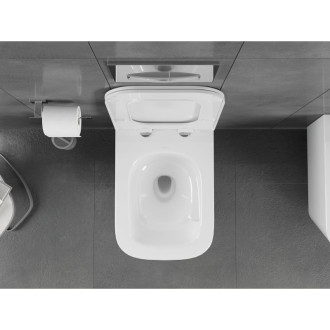 WC misa Mexen Teo Rimless Tornado s úzkym sedadlom s tlmeným dovieraním, duroplast, lesklá biela - 30850700T