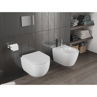 WC misa Mexen Carmen Rimless Tornado s tlmeným dovieraním sedátka, tvrdá, duroplast, lesklá biela - 30880200T