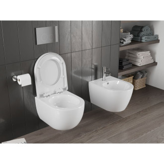 WC misa Mexen Carmen Rimless Tornado s tlmeným dovieraním sedátka, tvrdá, duroplast, lesklá biela - 30880200T