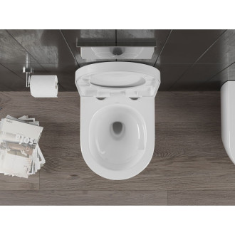 WC misa Mexen Carmen Rimless Tornado s tlmeným dovieraním sedátka, tvrdá, duroplast, lesklá biela - 30880200T