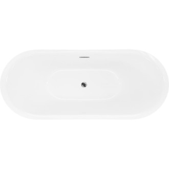 Voľne stojaca vaňa Mexen Lotos 150 x 75 cm, biela, chrómovaný prepad - 52051507700-01