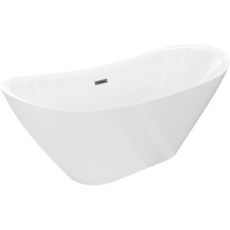 Voľne stojaca vaňa Mexen Lotos 170 x 75 cm, biela, kartáčovaný prepad vo farbe pištole gray - 52051707700-66