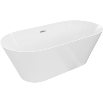 Voľne stojaca vaňa Mexen Luna Slim 170 x 75 cm, biela, chrómový prepad - 52041707500-01