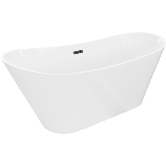 Voľne stojaca vaňa Mexen Dora 150 x 75 cm, biela, čierny prepad - 52071507500-70