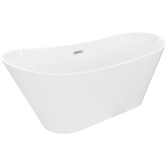 Voľne stojaca vaňa Mexen Dora 170 x 75 cm, biela, chrómovaný prepad - 52071707500-01
