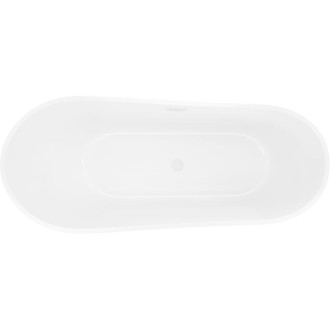 Voľne stojaca vaňa Mexen Dora 160 x 75 cm, biela/čierna, biely prepad - 52071607575-20