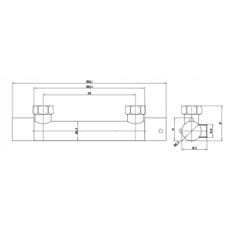 MEXEN SLIM Black sprchová batéria-termostatická 77105-70