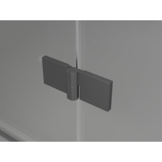 Sprchovací kút Mexen Lunar L päťuholníkový, ľavý, výklopný, 80 x 80 cm, priehľadný, strieborná metalíza - 831L-080L-080P-95-00-L