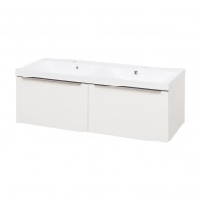Mereo Mailo kúpeľňová skrinka, umývadlo z liateho mramoru, spodná, biela, 4 zásuvky CN513M