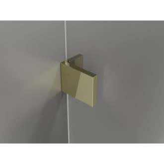 Mexen Lunar L polkruhový výklopný sprchovací kút 90 x 90 cm, priehľadný, zlatý - 833L-090L-090P-50-00