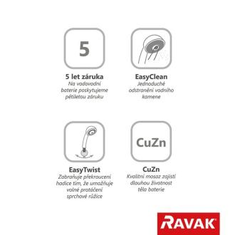 Ravak DS 090.00 Sprchový stĺp posuvný X07P232