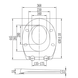 Mereo Baby WC sedátko Slim - duroplast, Soft - Close, nerez. pánty - Easy Lock biele CSS120