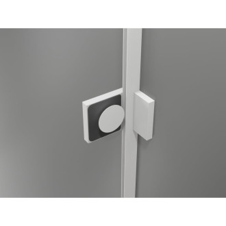 Mexen Lunar Duo sprchovací kút s ľavým výklopným uchytením 105 x 85 cm, priehľadný, biely - 834-105L-085P-20-00