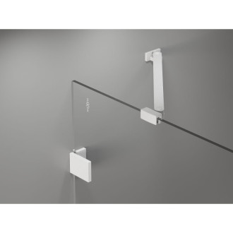 Sprchovací kút Mexen Lunar Duo s výklopným mechanizmom 120 x 120 cm, priehľadný, biely - 834-120L-120P-20-00