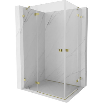 Mexen Lunar Duo sprchovací kút s ľavým výklopným uchytením 115 x 70 cm, priehľadný, zlatý - 834-115L-070P-50-00