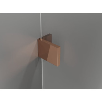 Sprchovací kút Mexen Lunar Duo s výklopným mechanizmom 115 x 115 cm, priehľadný, ružové zlato - 834-115L-115P-60-00