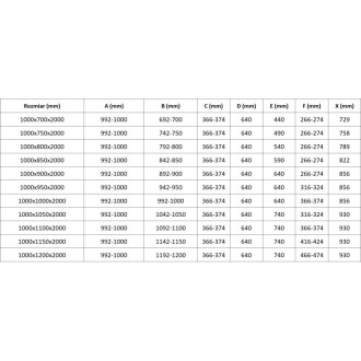 Mexen Lunar L Duo sprchovací kút s ľavým výklopným uchytením 100 x 90 cm, priehľadný, ružové zlato - 834L-100L-090P-60-00