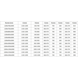 Mexen Lunar L Duo sprchovací kút s ľavým výklopným uchytením 120 x 80 cm, priehľadný, ružové zlato - 834L-120L-080P-60-00
