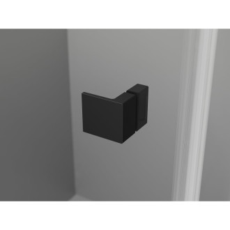 Sprchovací kút Mexen Lunar Duo s výklopným mechanizmom 85 x 85 cm, priehľadný, čierny - 834-085L-085P-70-00