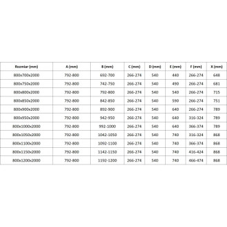Mexen Lunar Duo sprchovací kút s ľavým výklopným uzáverom 80 x 75 cm, priehľadný, strieborná metalíza - 834-080L-075P-95-00