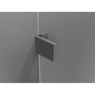 Mexen Lunar Duo sprchovací kút s ľavým výklopným uchytením 120 x 110 cm, priehľadný, strieborná metalíza - 834-120L-110P-95-00