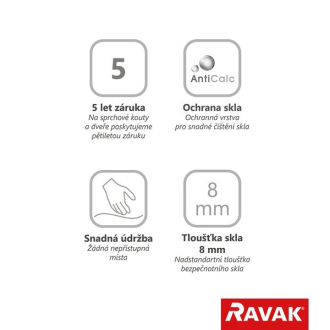 Ravak Walk In Wall-100 v.200 bright alu+Transparent GW9WA0C00Z1